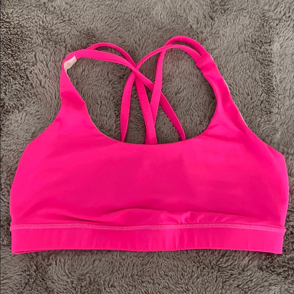 Hot pink energy lululemon bra